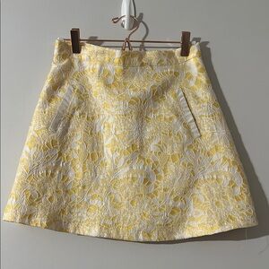 Alice Moon Yellow and Silver Mini A-Line Skirt